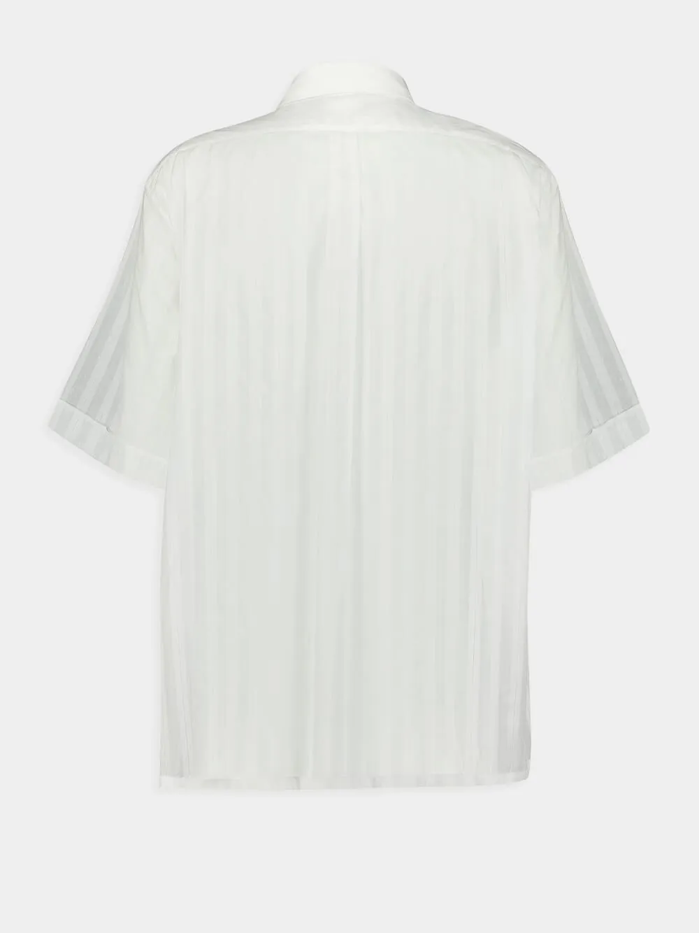 Cotton Voile Shirt With Stripes