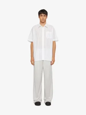 Cotton Voile Shirt With Stripes