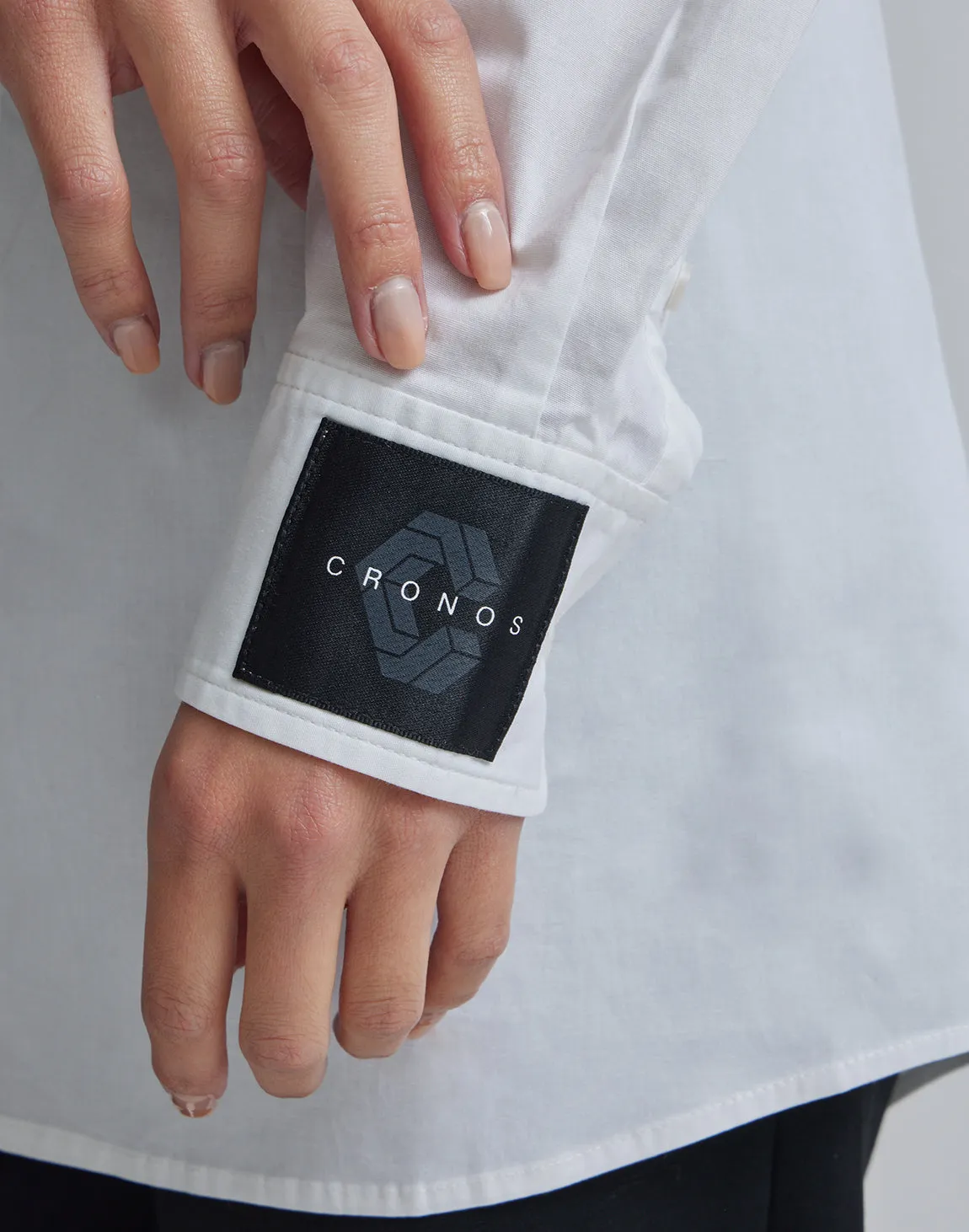 CRONOS WOMEN LOGO LONG SHIRTS【WHITE】