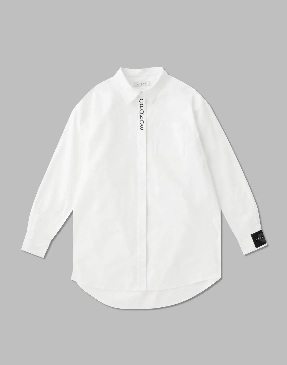 CRONOS WOMEN LOGO LONG SHIRTS【WHITE】