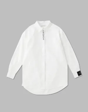 CRONOS WOMEN LOGO LONG SHIRTS【WHITE】