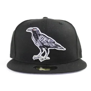 Crow New Era 59FIFTY Fitted Hat (Black Gray Under Brim)