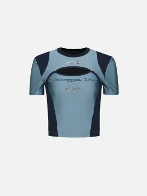 Cut-Out Racing T-Shirts - Blue