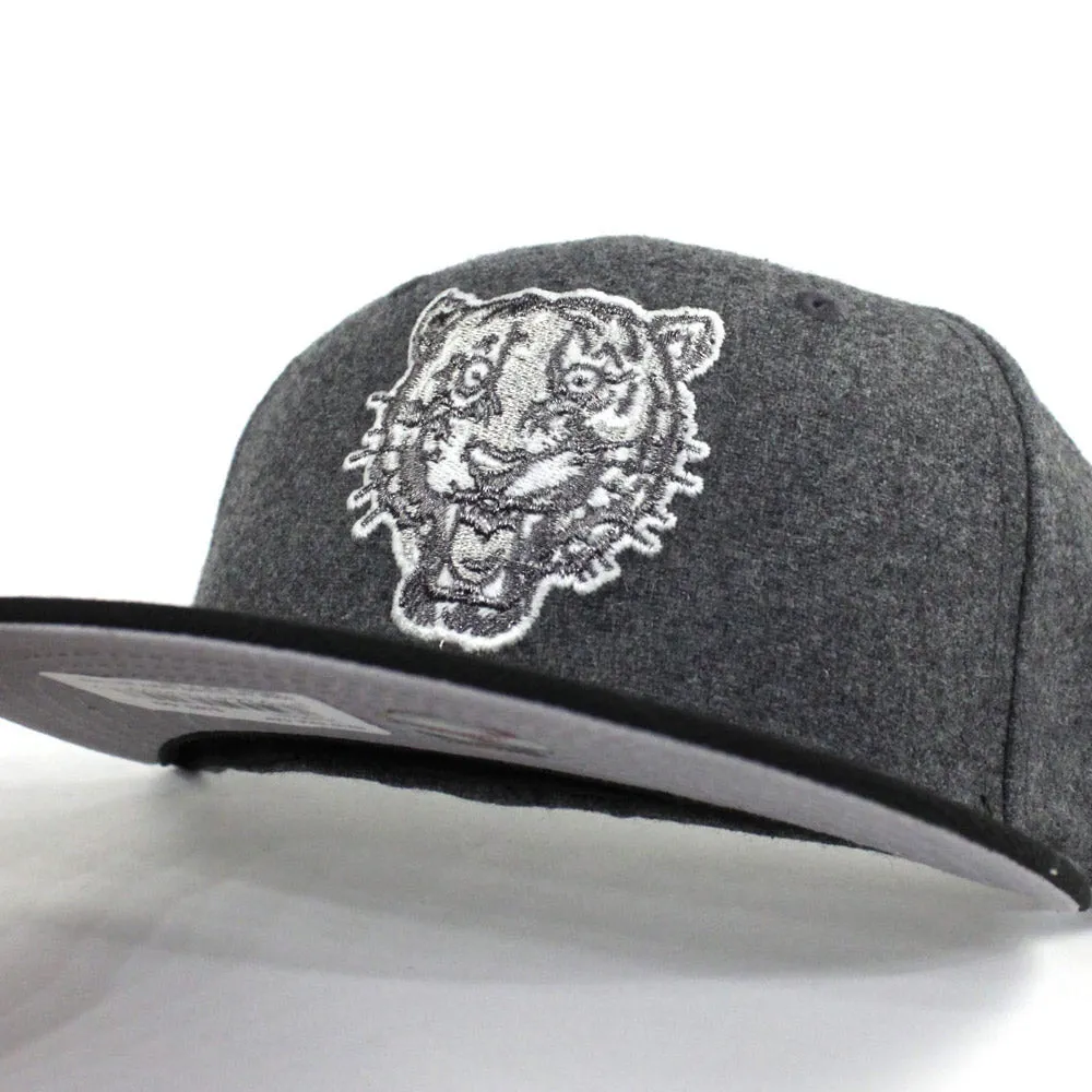 Detroit Tigers New Era 59Fifty Fitted Hat (Flannel Black Gray Under Brim)