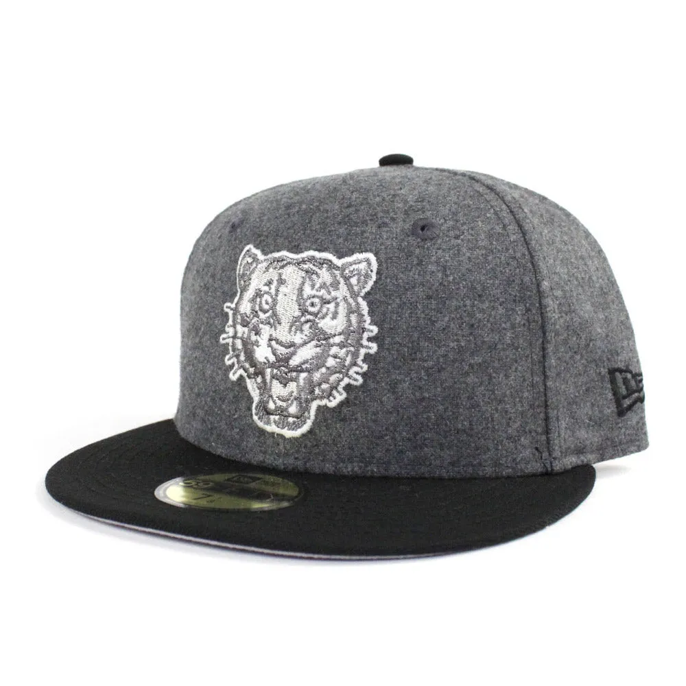 Detroit Tigers New Era 59Fifty Fitted Hat (Flannel Black Gray Under Brim)