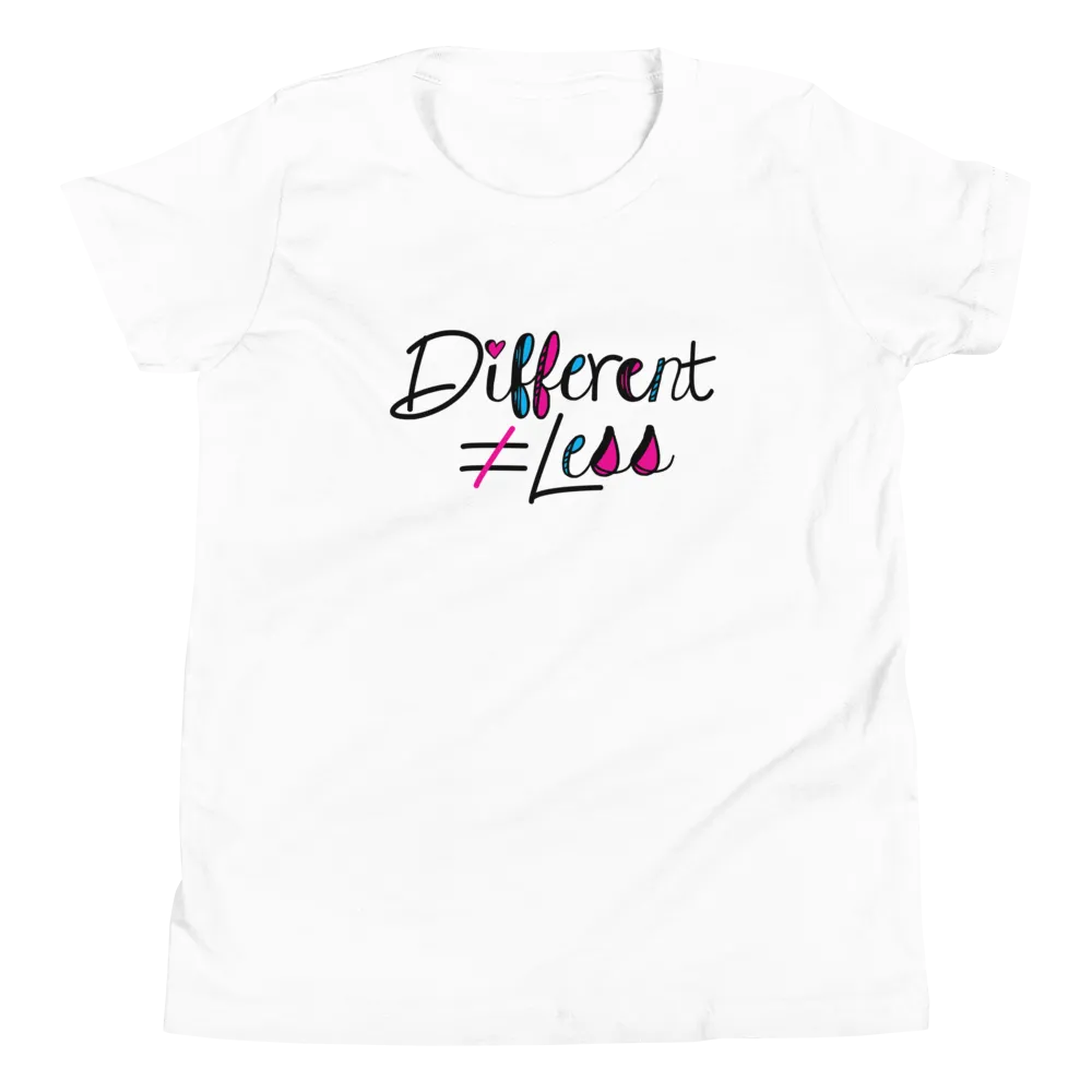 Different Does Not Equal Less (As Seen on Netflix's Raising Dion) Youth Light Color T-Shirts