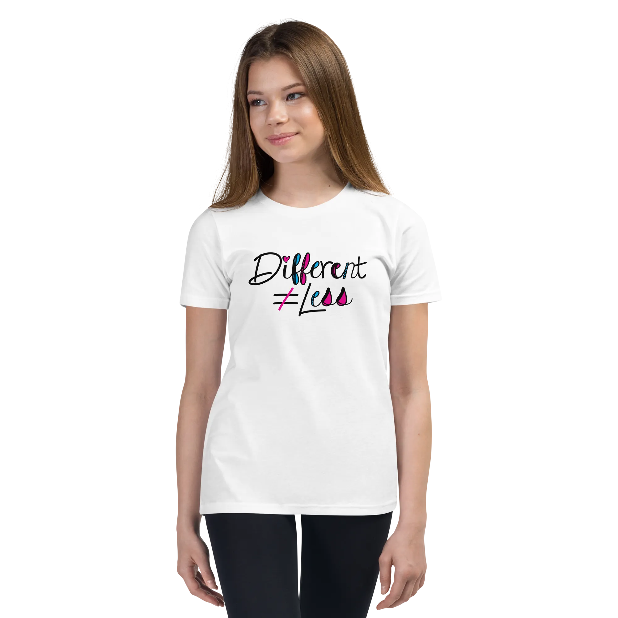 Different Does Not Equal Less (As Seen on Netflix's Raising Dion) Youth Light Color T-Shirts