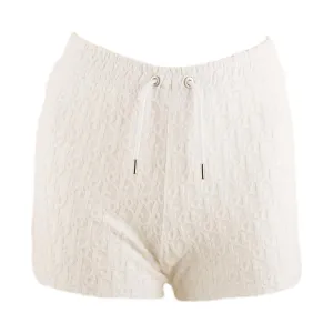 Dior White Logo Terrycloth Shorts