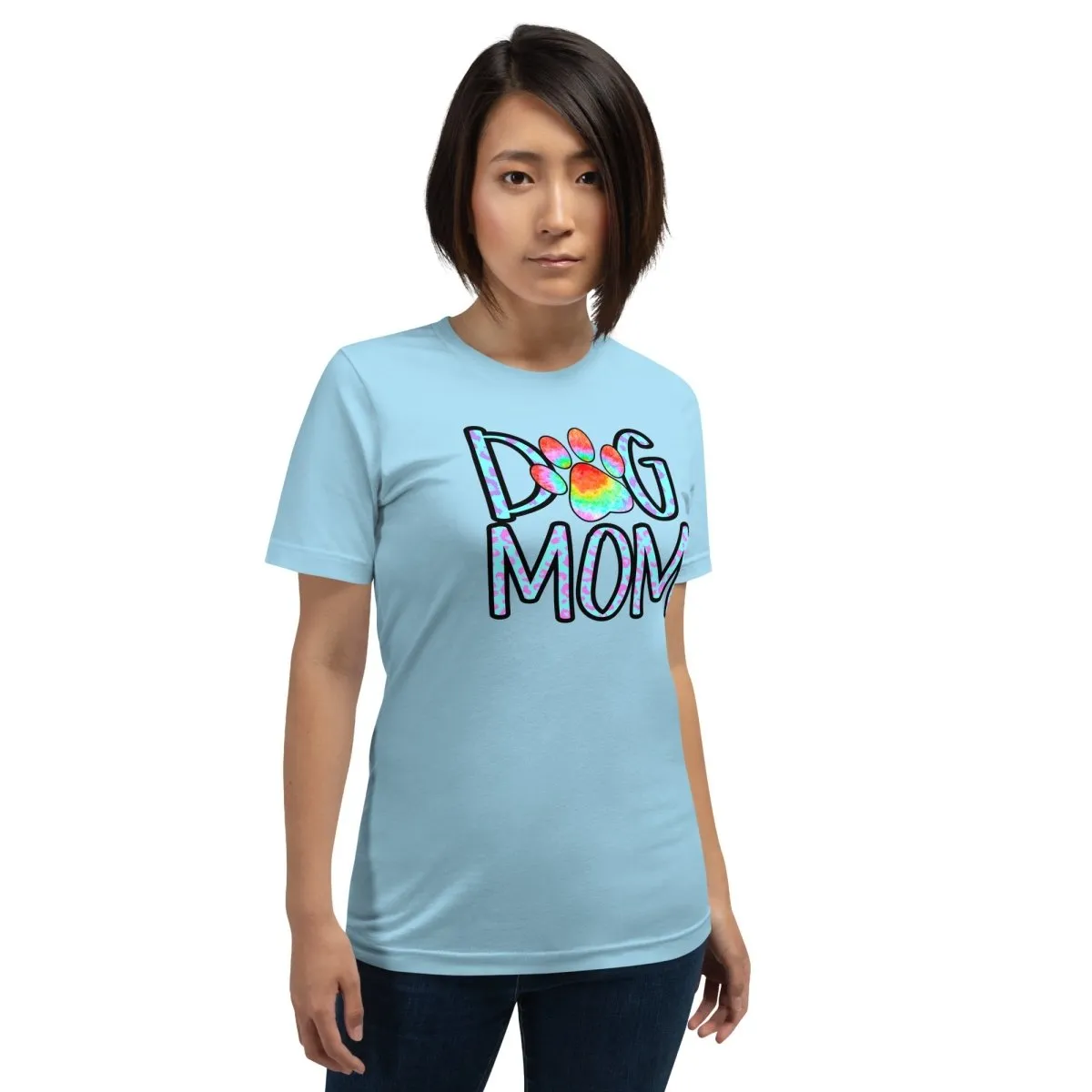 Dog Mom Tie Dye Paw T-Shirt