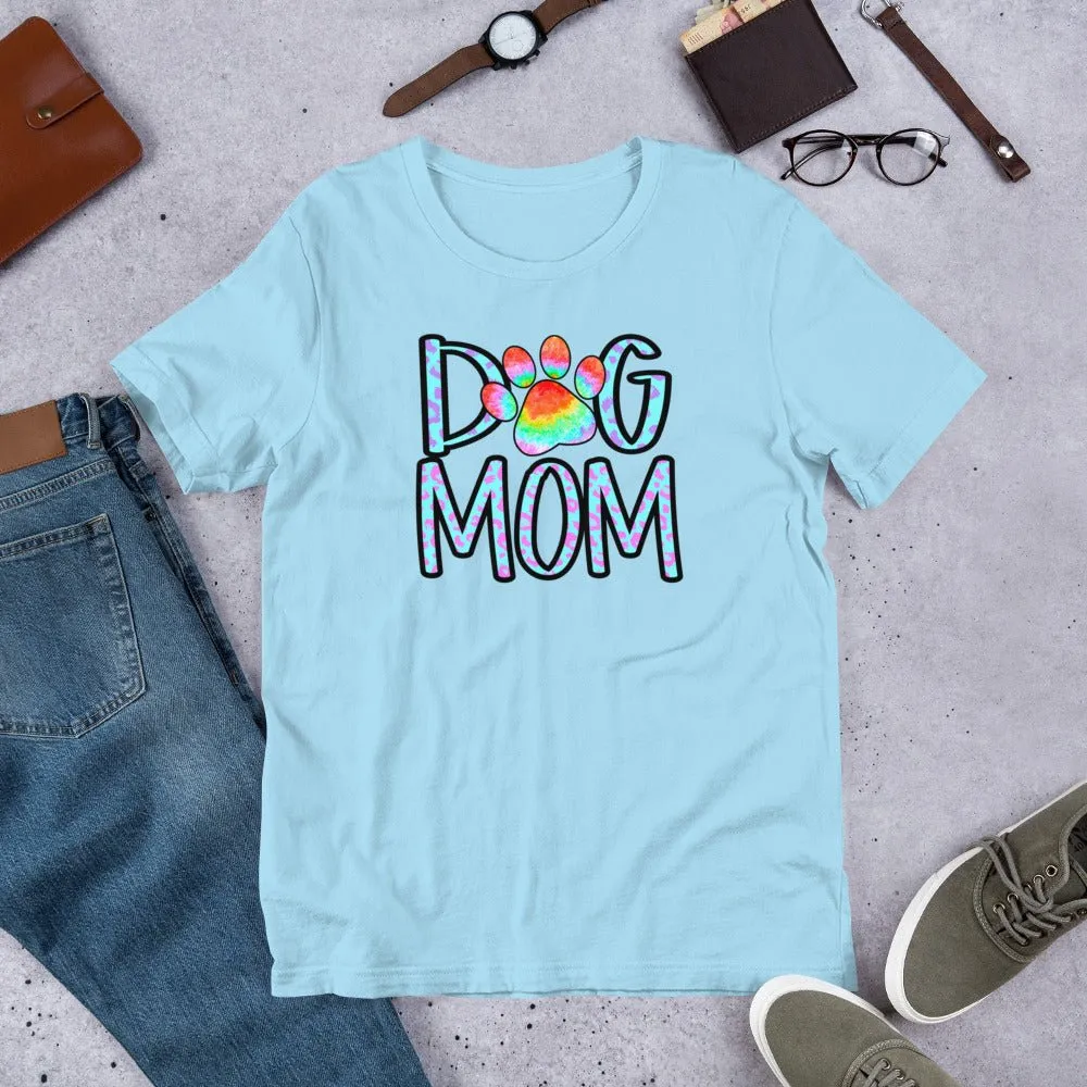 Dog Mom Tie Dye Paw T-Shirt