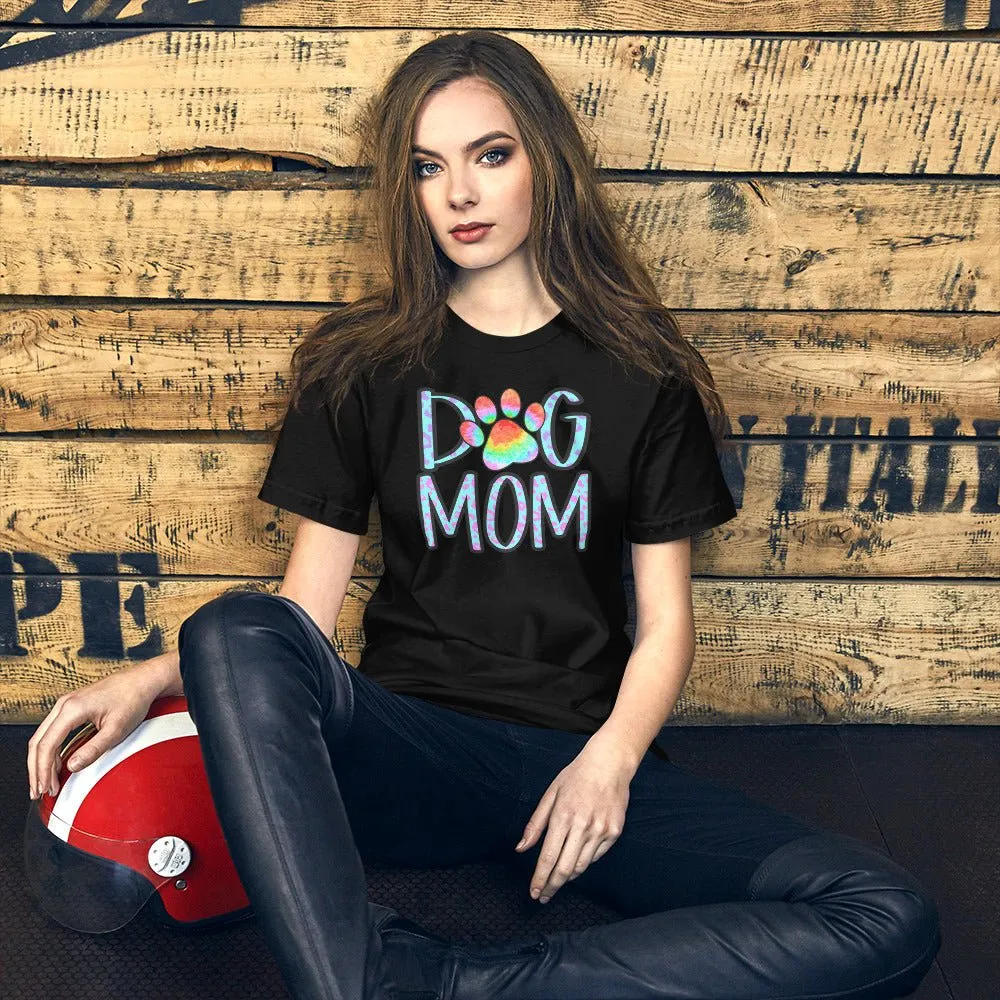 Dog Mom Tie Dye Paw T-Shirt