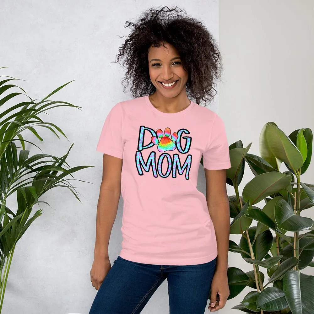 Dog Mom Tie Dye Paw T-Shirt