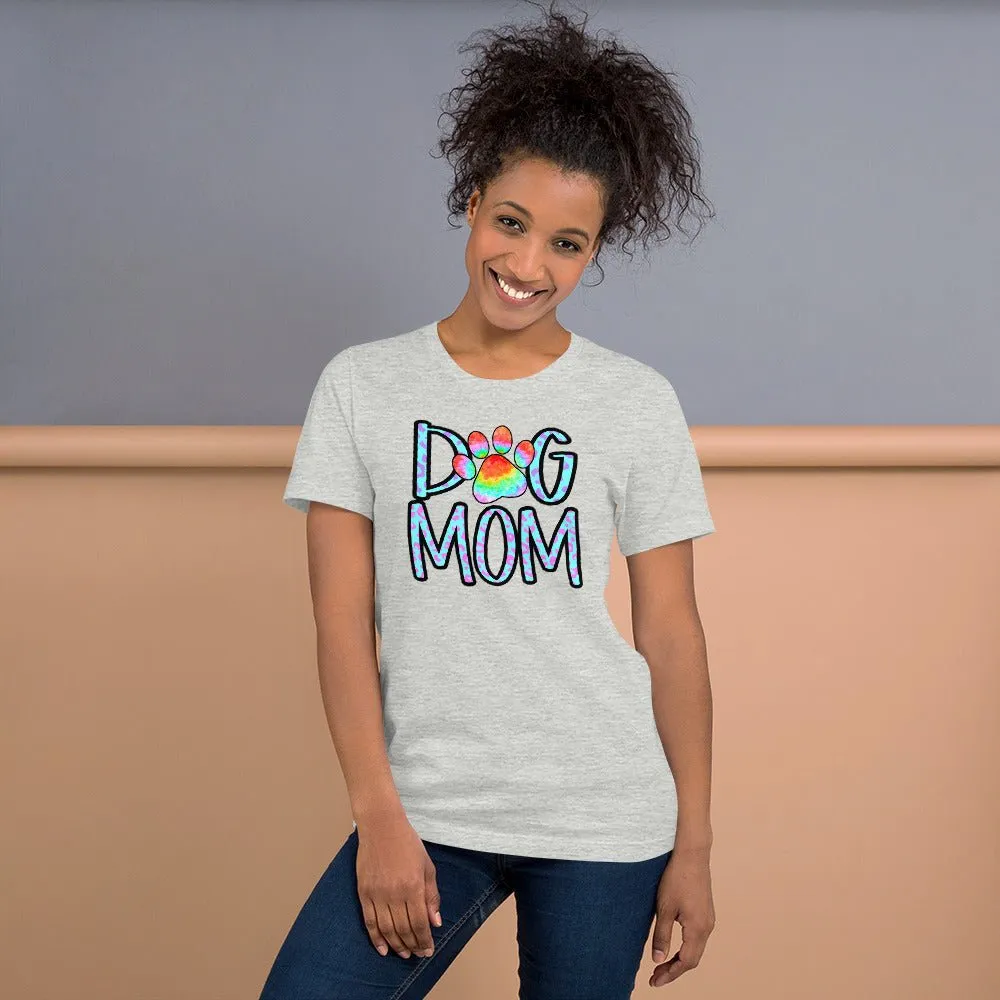Dog Mom Tie Dye Paw T-Shirt