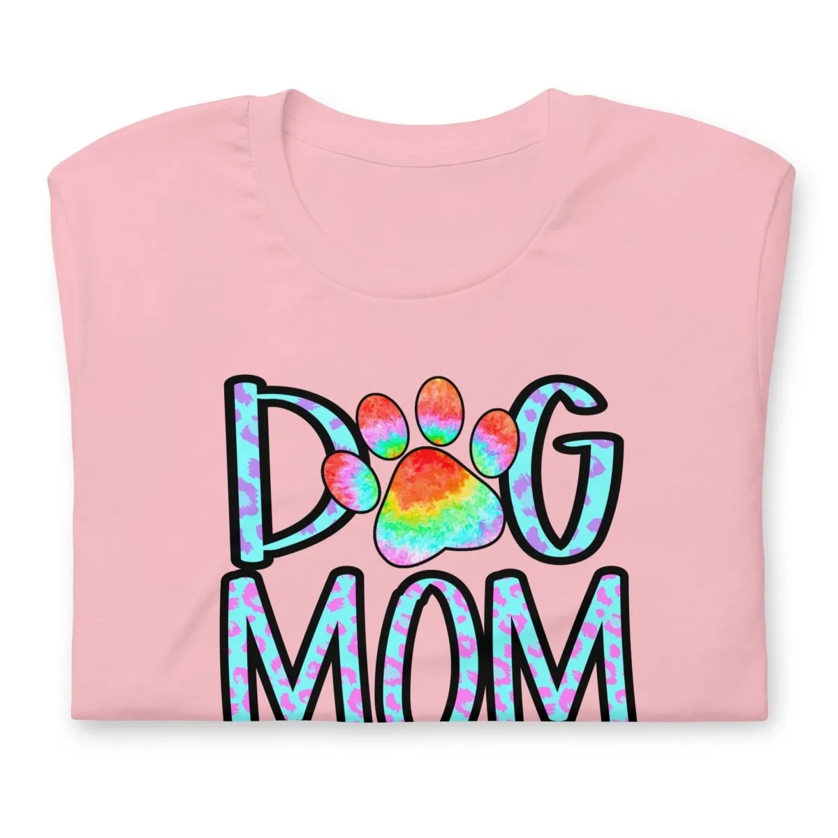 Dog Mom Tie Dye Paw T-Shirt
