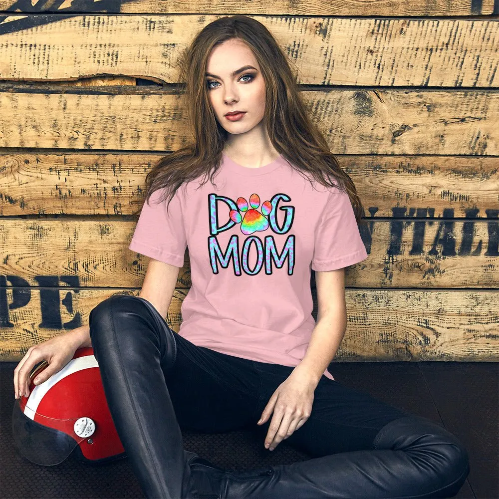 Dog Mom Tie Dye Paw T-Shirt