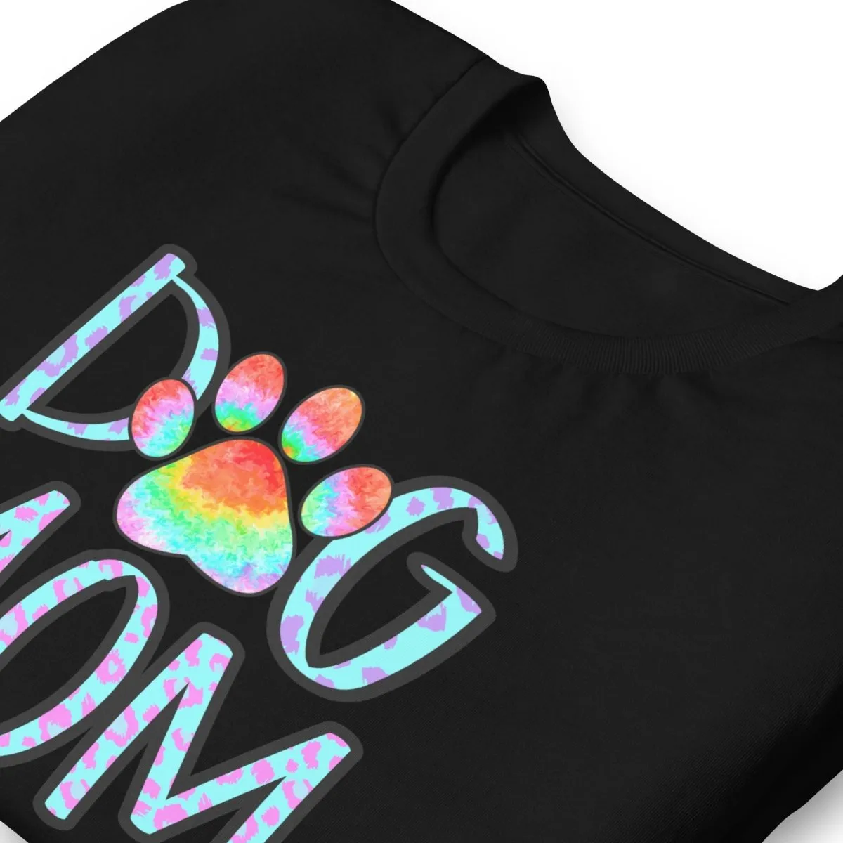 Dog Mom Tie Dye Paw T-Shirt