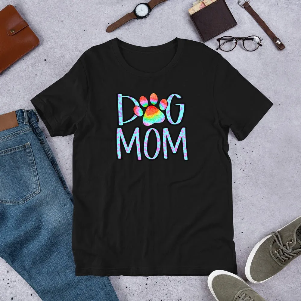 Dog Mom Tie Dye Paw T-Shirt