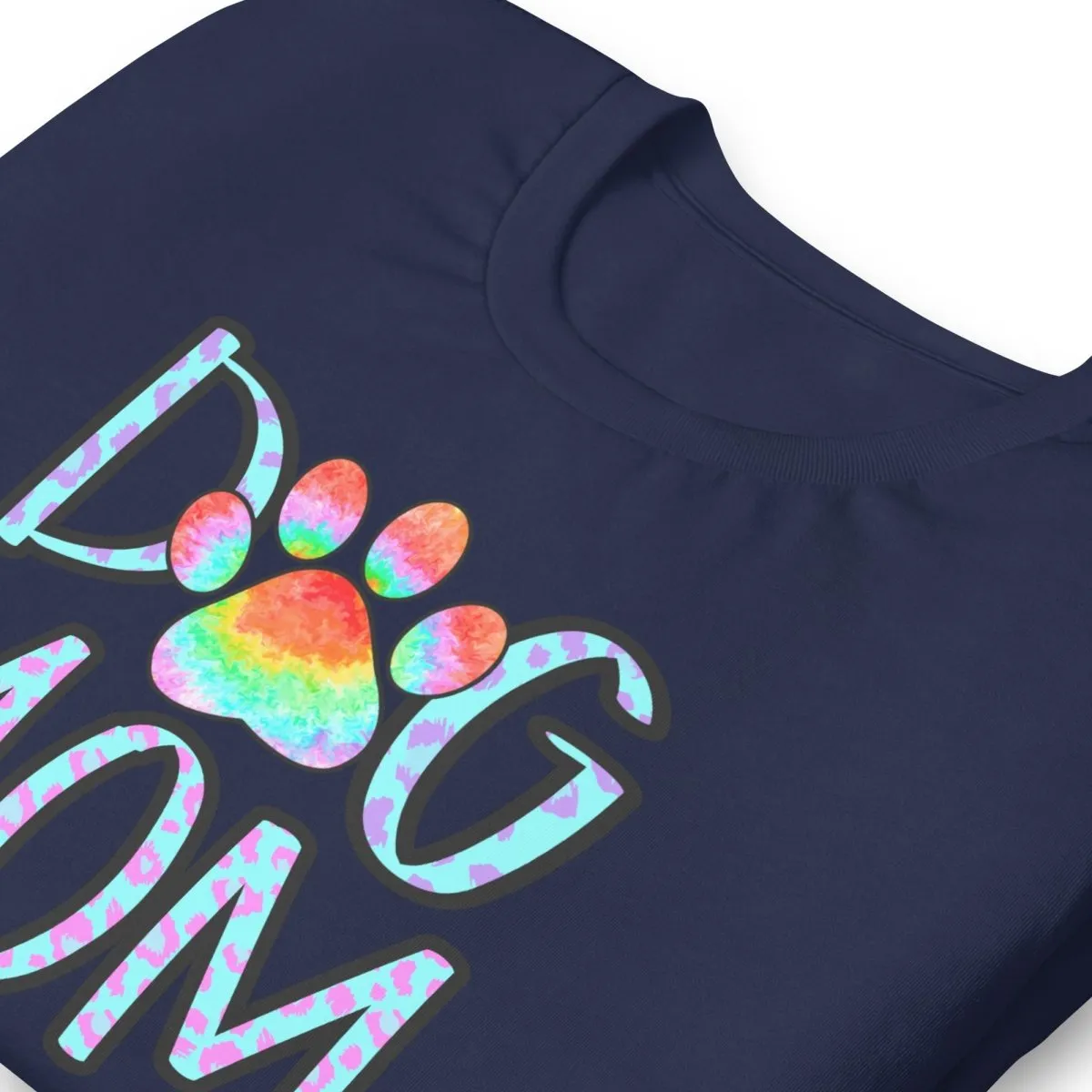 Dog Mom Tie Dye Paw T-Shirt