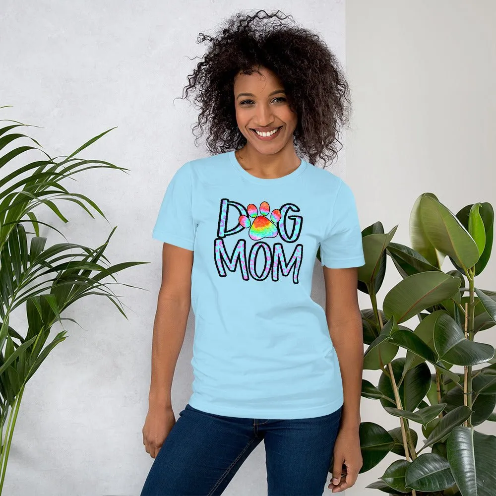 Dog Mom Tie Dye Paw T-Shirt