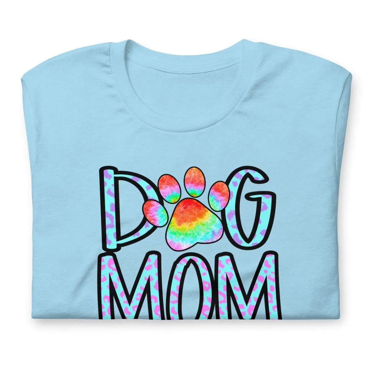Dog Mom Tie Dye Paw T-Shirt