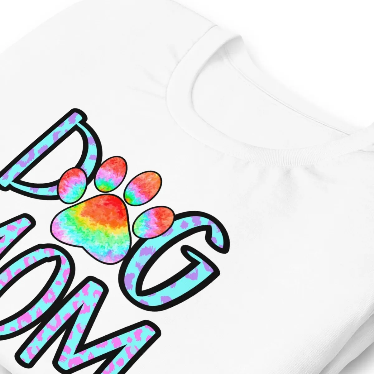 Dog Mom Tie Dye Paw T-Shirt