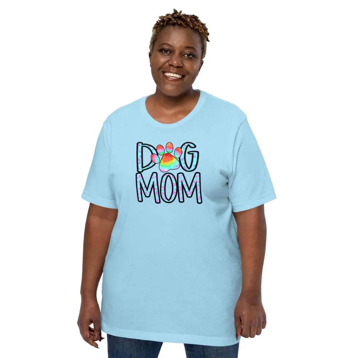 Dog Mom Tie Dye Paw T-Shirt