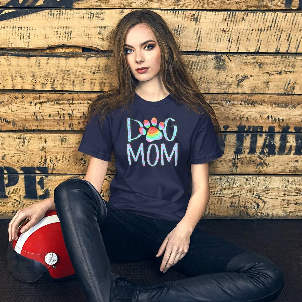 Dog Mom Tie Dye Paw T-Shirt