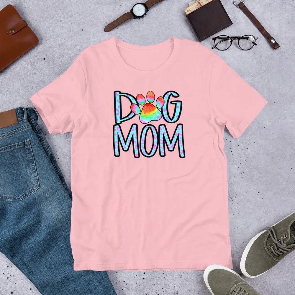 Dog Mom Tie Dye Paw T-Shirt