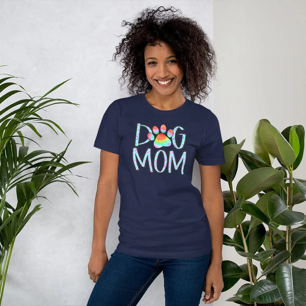 Dog Mom Tie Dye Paw T-Shirt