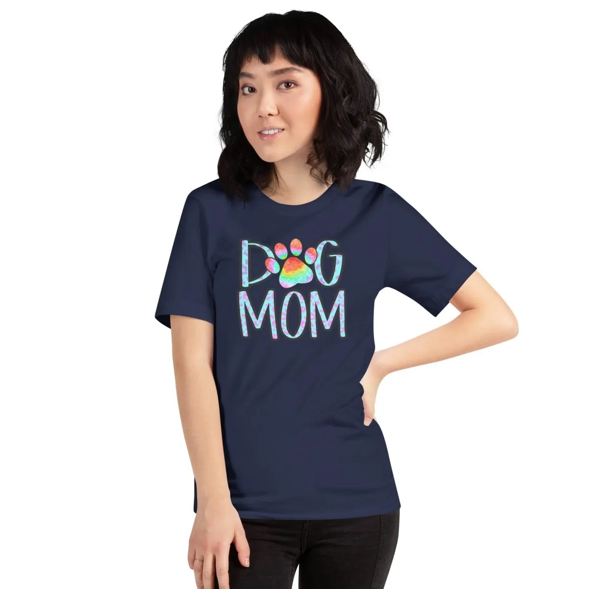 Dog Mom Tie Dye Paw T-Shirt