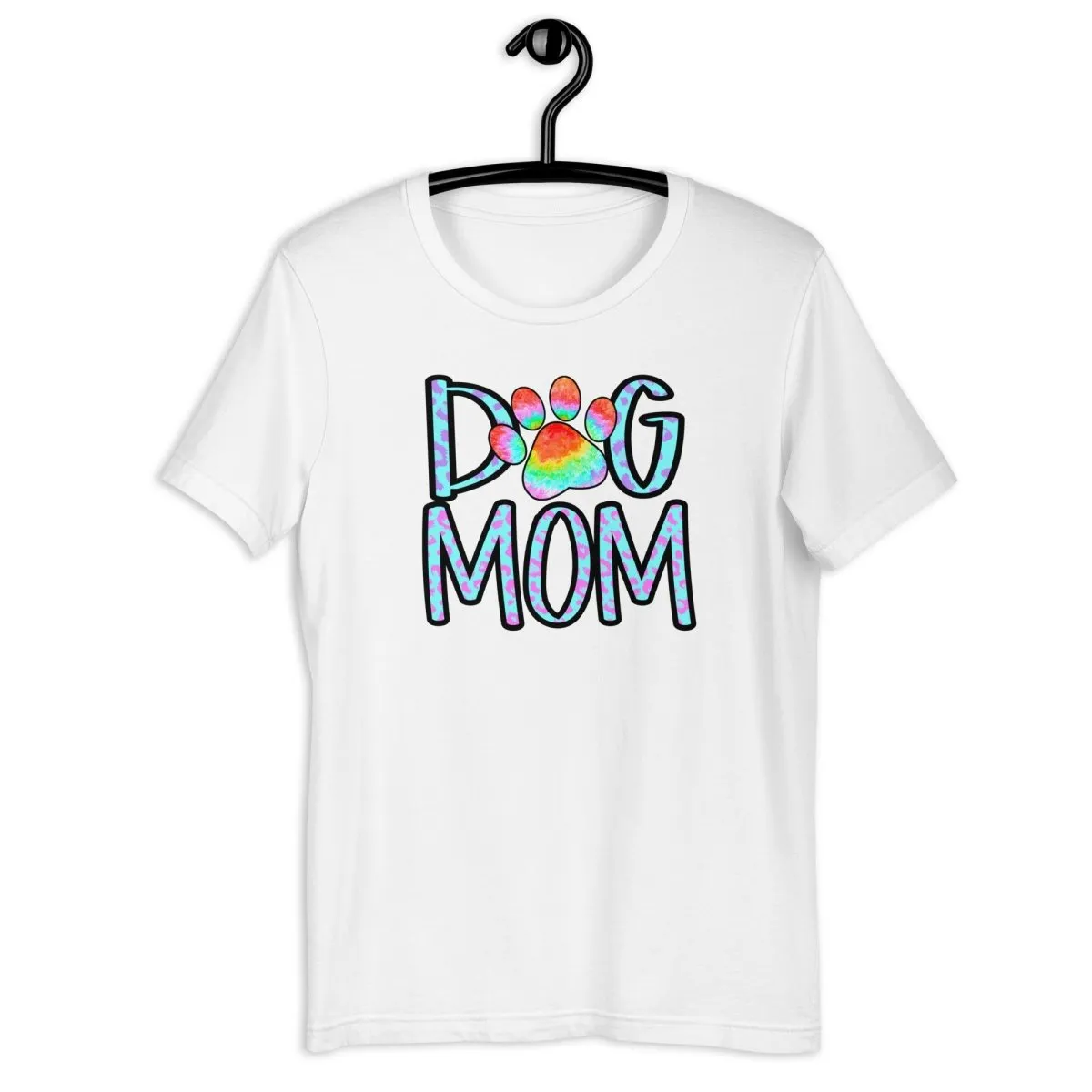 Dog Mom Tie Dye Paw T-Shirt