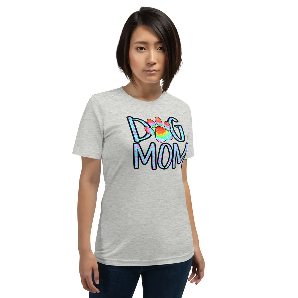 Dog Mom Tie Dye Paw T-Shirt