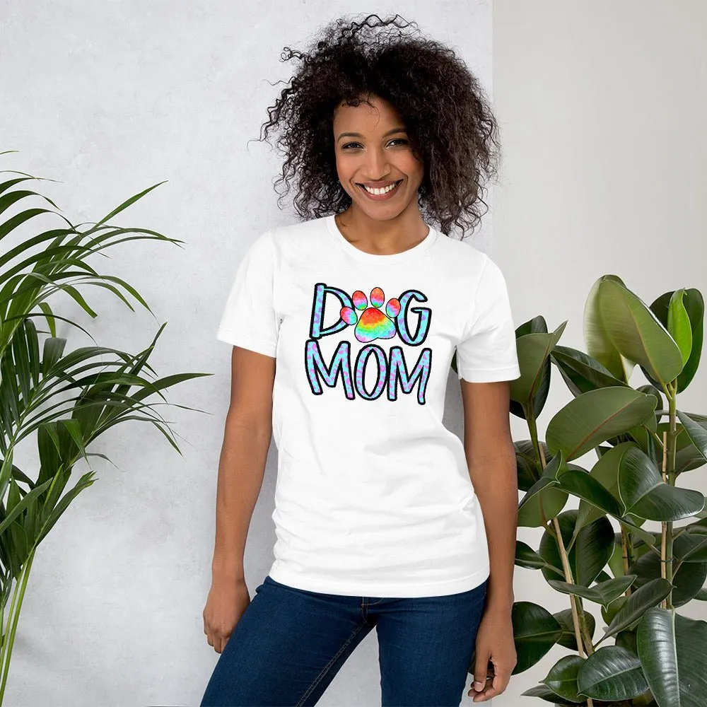 Dog Mom Tie Dye Paw T-Shirt