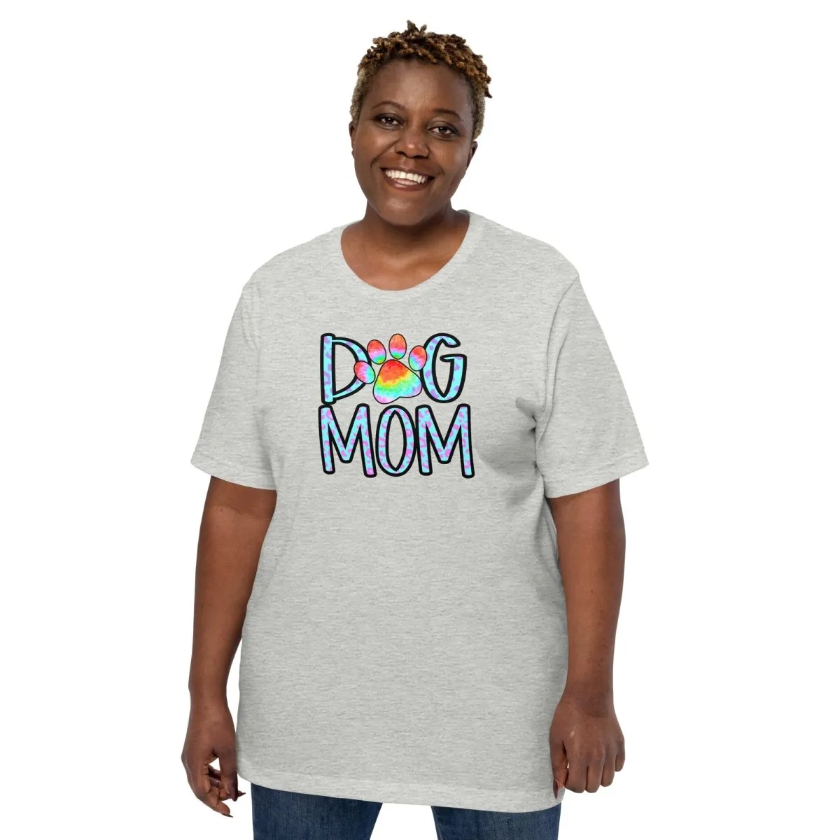 Dog Mom Tie Dye Paw T-Shirt