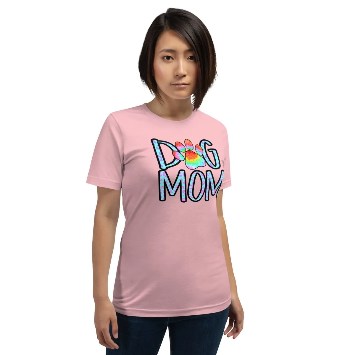 Dog Mom Tie Dye Paw T-Shirt