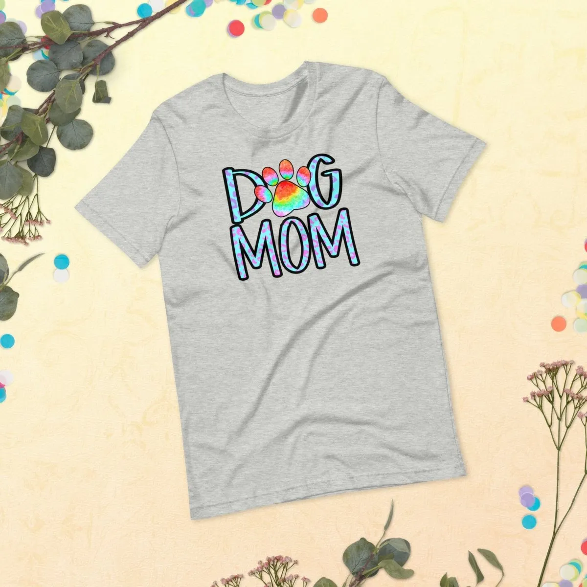 Dog Mom Tie Dye Paw T-Shirt