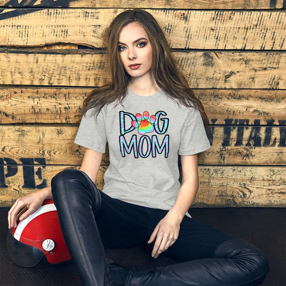 Dog Mom Tie Dye Paw T-Shirt