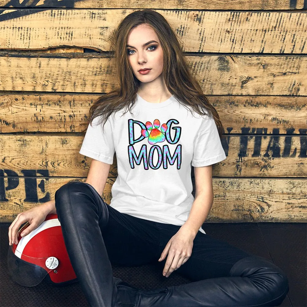 Dog Mom Tie Dye Paw T-Shirt