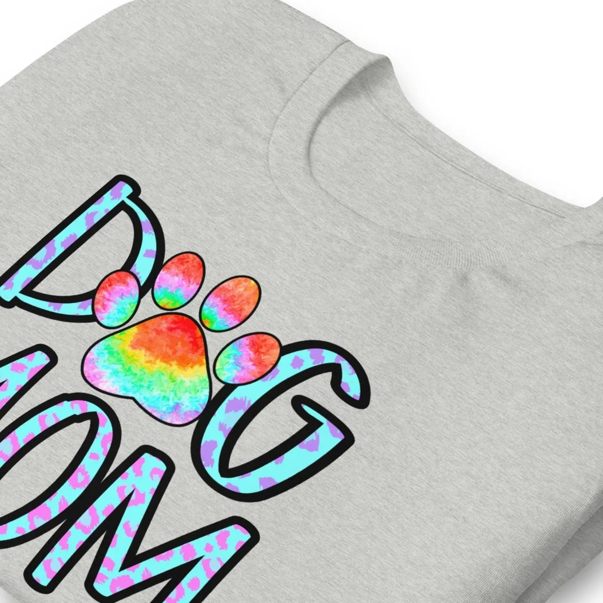 Dog Mom Tie Dye Paw T-Shirt