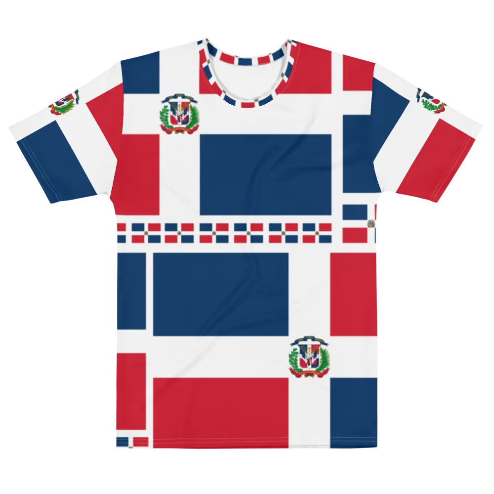 Dominican Republic Flag All-Over Collage Men's T-shirt