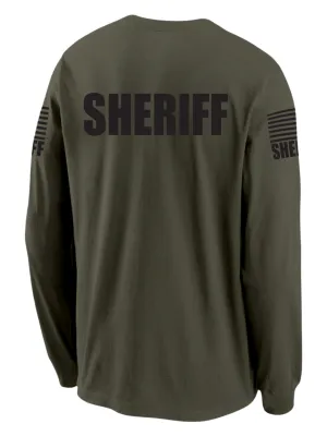 Drab Green Sheriff Men's Shirt - Long Sleeve (Black)