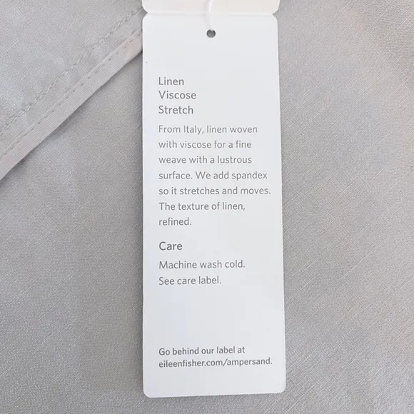 Eileen Fisher Linen Viscose Stretch Open Front Blazer Jacket Size Medium NWT