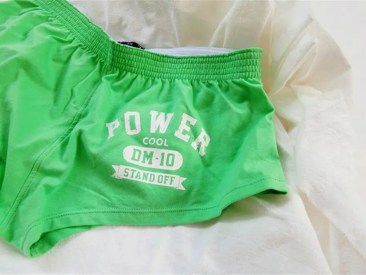 Electric Green Mens Power Shorts