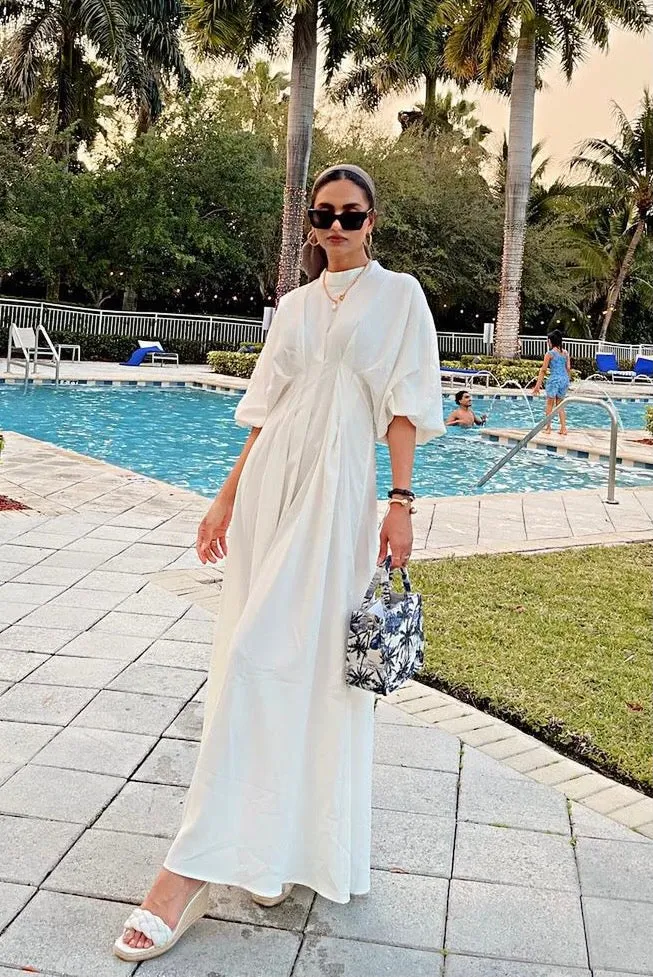 Elmas Maxi Dress - White