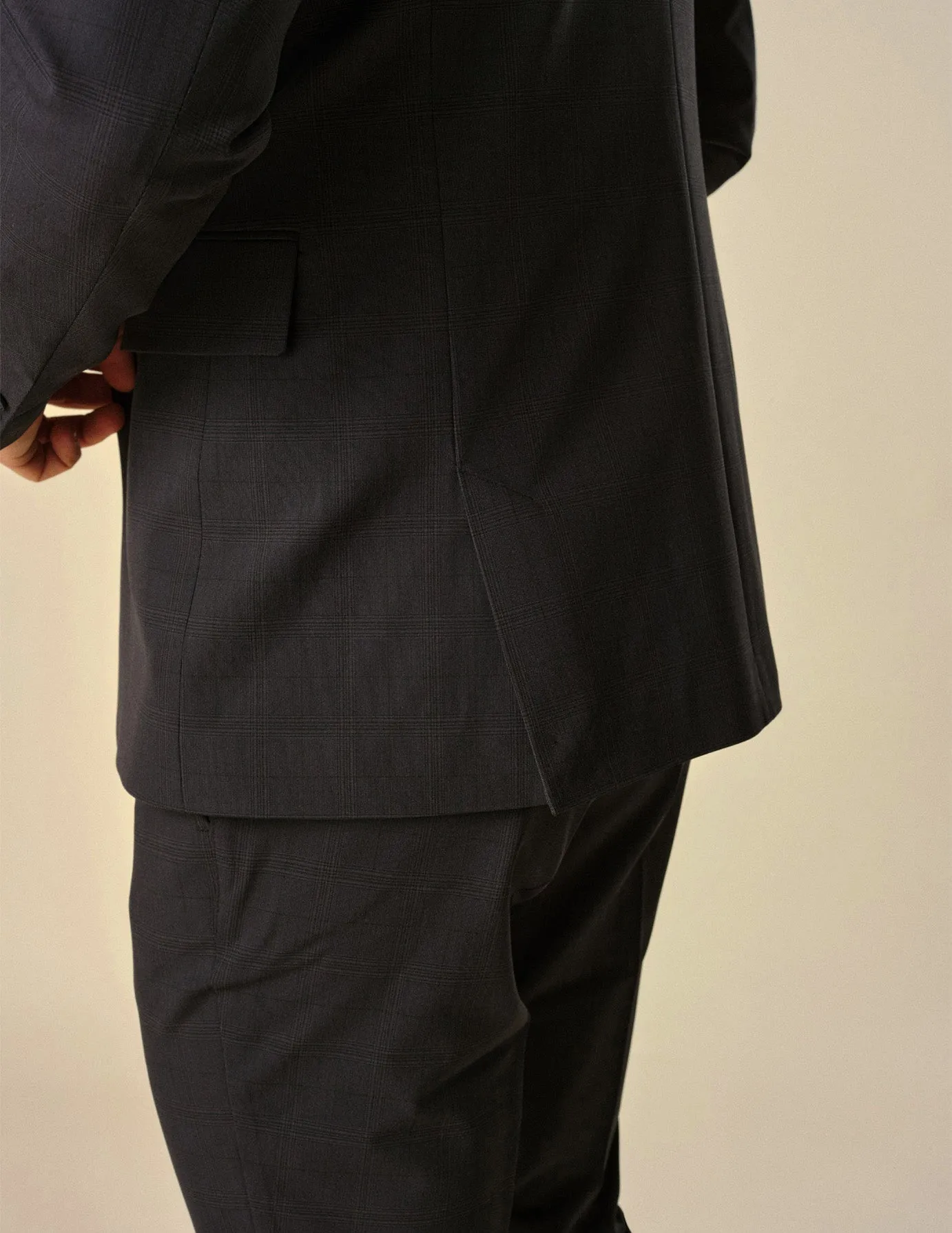 Essential Blazer Regular Black Check
