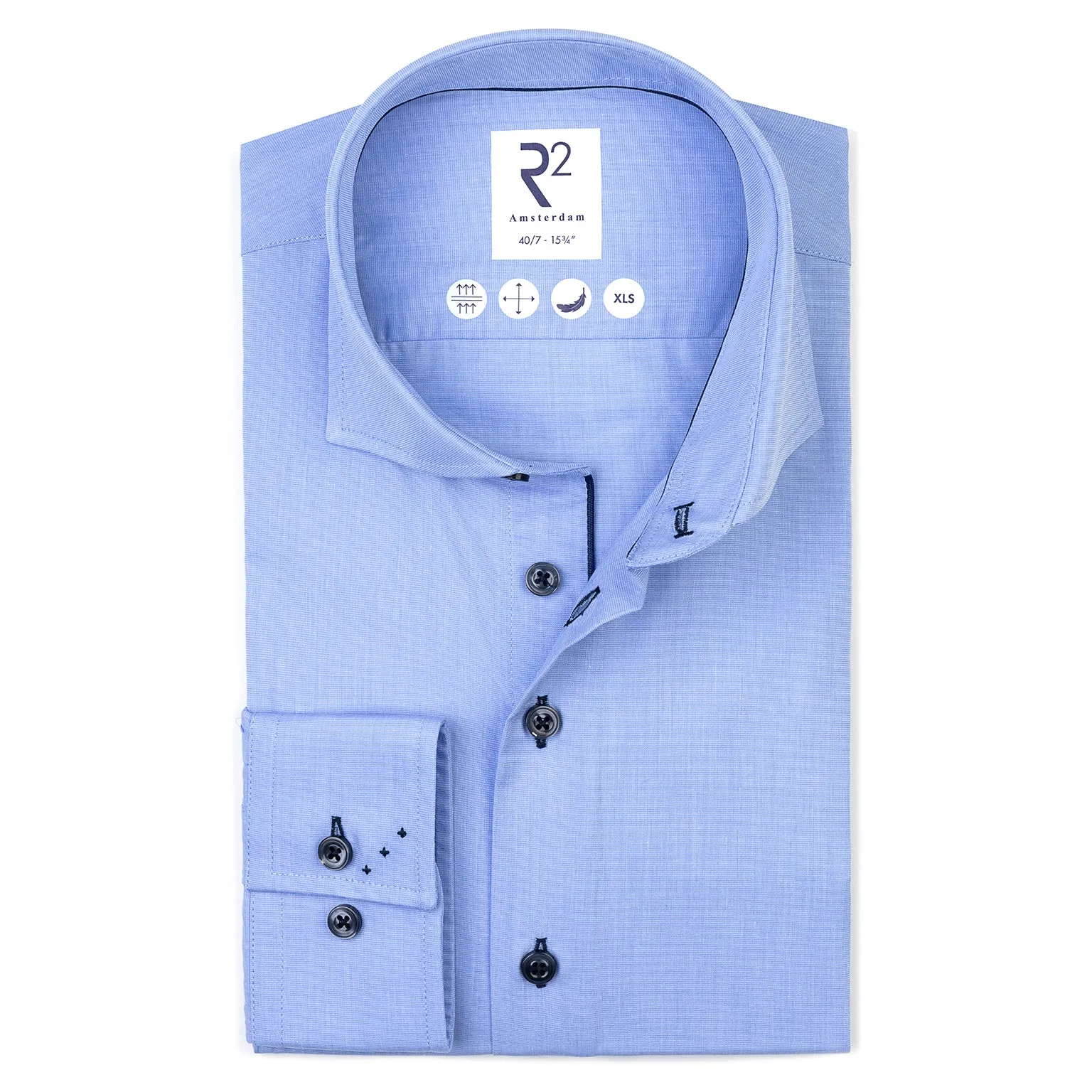 Extra long sleeves. Fil a fil cotton shirt