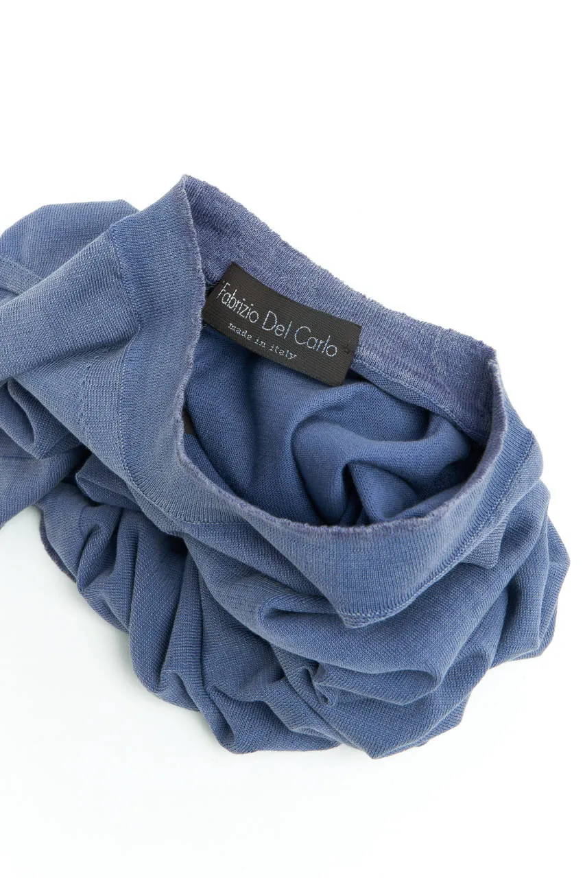 Fabrizio Del Carlo Knit Tee Distressed Blue
