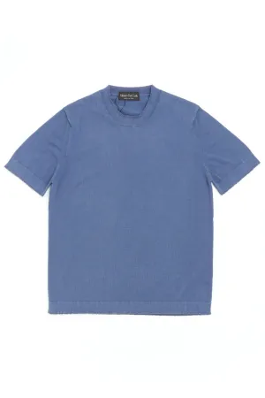 Fabrizio Del Carlo Knit Tee Distressed Blue