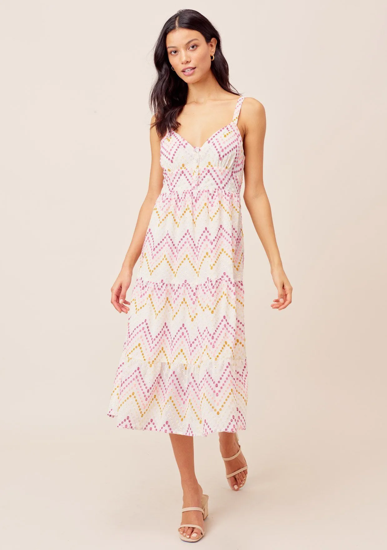 Farrah Chevron Striped Dress
