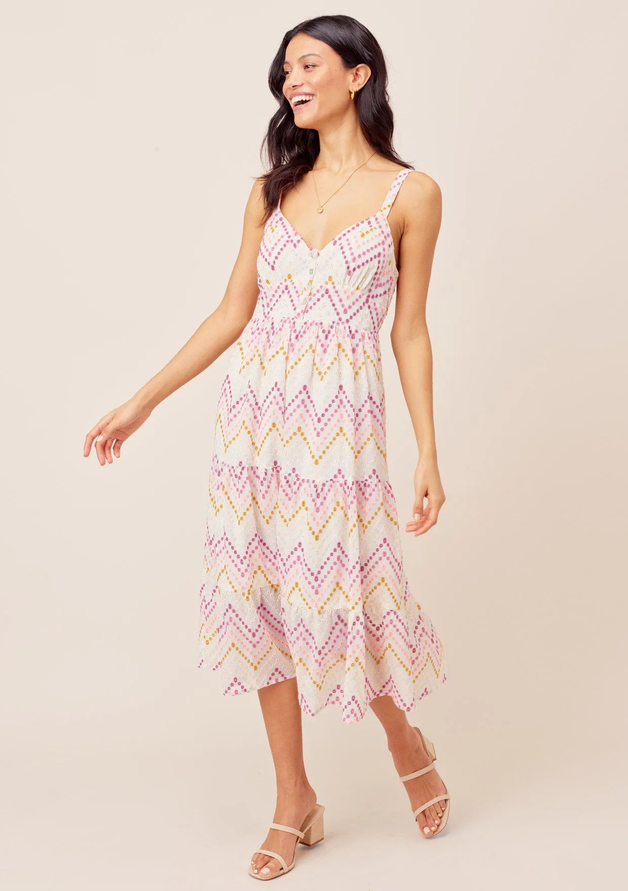 Farrah Chevron Striped Dress
